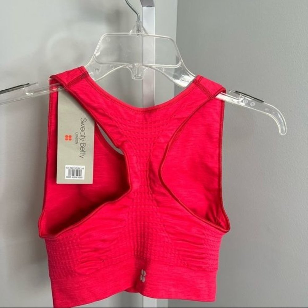 Sweaty Betty Stamina Sports Bra Size Medium Orange Red - Picture 6 of 16